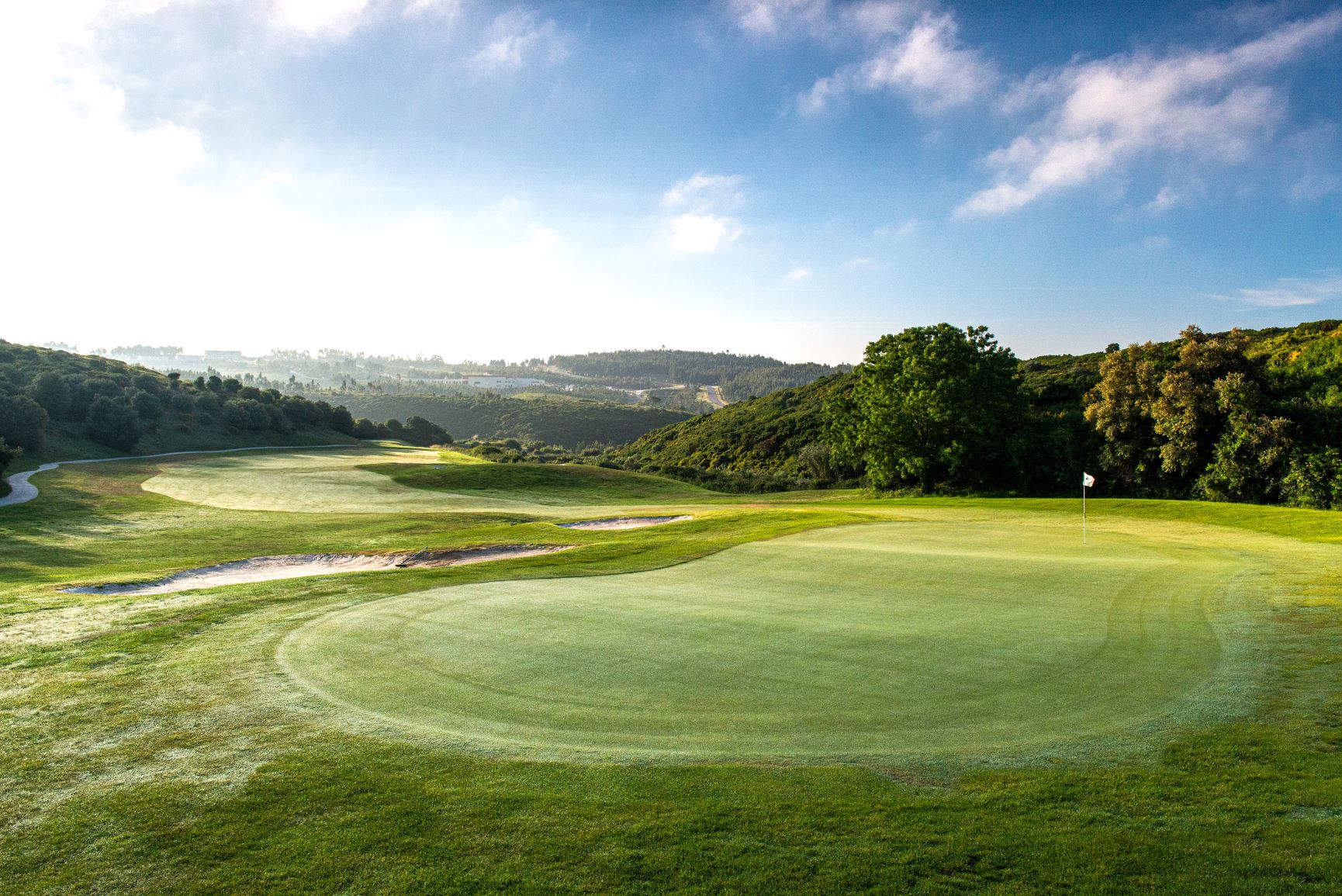 Belas 4 green to tee leve Campo de golfe